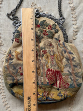 Load image into Gallery viewer, Antique French Petit Point Handbag with Silver Fittings