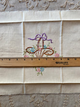 Load image into Gallery viewer, Vintage Hand Embroidered Flower Basket