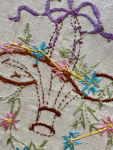 Load image into Gallery viewer, Vintage Hand Embroidered Flower Basket