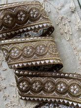 Load image into Gallery viewer, Gold and Silver Metal Thread Antique Trim