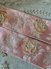 Load image into Gallery viewer, French Brocade Vintage Ribbon with Embossed Roses