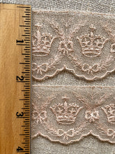 Load image into Gallery viewer, Embroidered Crowns & Bows Antique Lace