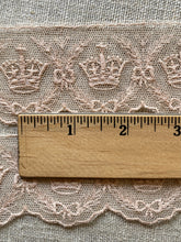 Load image into Gallery viewer, Embroidered Crowns & Bows Antique Lace