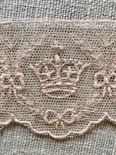 Load image into Gallery viewer, Embroidered Crowns & Bows Antique Lace