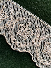 Load image into Gallery viewer, Embroidered Crowns & Bows Antique Lace