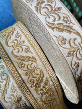Load image into Gallery viewer, French Metal Vintage Trim in White & Gold