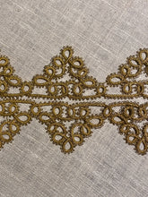 Load image into Gallery viewer, Antique Hand Sewn Gold Metal Cord French Passementerie