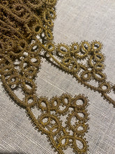 Load image into Gallery viewer, Antique Hand Sewn Gold Metal Cord French Passementerie