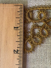 Load image into Gallery viewer, Antique Hand Sewn Gold Metal Cord French Passementerie