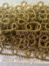 Load image into Gallery viewer, Antique Hand Sewn Gold Metal Cord French Passementerie