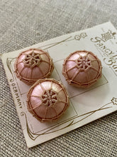 Load image into Gallery viewer, Antique Silk Passementerie Buttons with Needle Lace Cord Detail