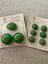 Load image into Gallery viewer, Antique Silk Passementerie Buttons with Needle Lace Cord Detail