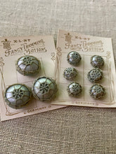 Load image into Gallery viewer, Antique Silk Passementerie Buttons with Needle Lace Cord Detail