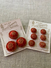 Load image into Gallery viewer, Antique Silk Passementerie Buttons with Needle Lace Cord Detail