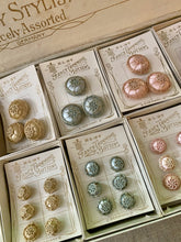 Load image into Gallery viewer, Antique Silk Passementerie Buttons with Needle Lace Cord Detail