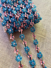 Load image into Gallery viewer, French Pink and Blue Rococo Antique Trim