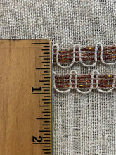Load image into Gallery viewer, Antique French Gold Silver Copper Metal Trim