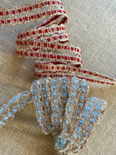 Load image into Gallery viewer, Vintage French Silver Metal and Chenille Trim