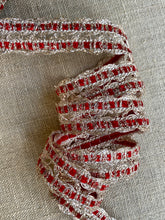 Load image into Gallery viewer, Vintage French Silver Metal and Chenille Trim
