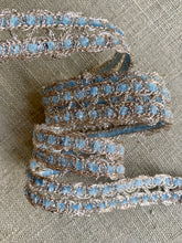 Load image into Gallery viewer, Vintage French Silver Metal and Chenille Trim