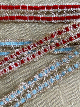 Load image into Gallery viewer, Vintage French Silver Metal and Chenille Trim