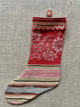 Load image into Gallery viewer, Antique French Ticking Christmas Stockings