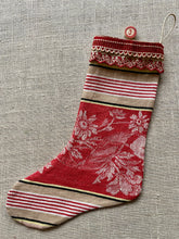 Load image into Gallery viewer, Antique French Ticking Christmas Stockings
