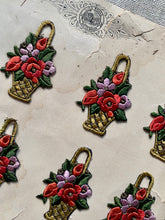 Load image into Gallery viewer, Hand Embroidered Basket of Flowers