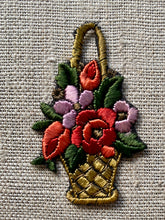 Load image into Gallery viewer, Hand Embroidered Basket of Flowers