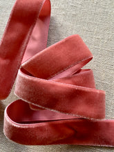 Load image into Gallery viewer, French Ashes of Roses Velvet Antique Ribbon