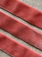Load image into Gallery viewer, French Ashes of Roses Velvet Antique Ribbon