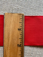Load image into Gallery viewer, Vintage Poinsettia Red Taffeta Ribbon