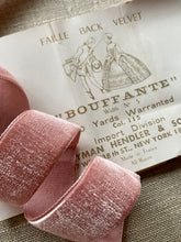 Load image into Gallery viewer, French Ashes of Roses Velvet Antique Ribbon