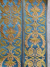 Load image into Gallery viewer, French Brocade Vintage Ribbon in Red Gold Green