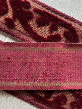Load image into Gallery viewer, Antique Silk Velvet Gold Metal Trim