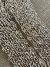 Load image into Gallery viewer, Antique Silver Metal Lacy French Trim