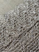 Load image into Gallery viewer, Antique Silver Metal Lacy French Trim