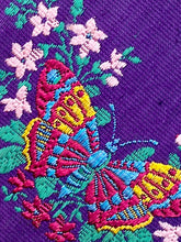 Load image into Gallery viewer, Vintage Embroidered Butterfly Slipper Vamps