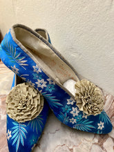Load image into Gallery viewer, Antique Hand Made Silk Brocade Shoes