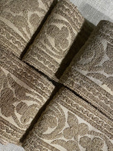 Load image into Gallery viewer, Antique Linen and Gold Metal Trim
