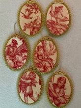 Load image into Gallery viewer, Antique French toile de Jouy Ornament