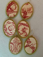 Load image into Gallery viewer, Antique French toile de Jouy Ornament