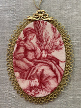 Load image into Gallery viewer, Antique French toile de Jouy Ornament