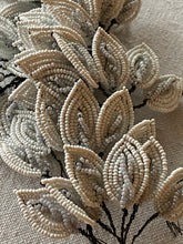 Load image into Gallery viewer, Antique French Beaded Leaves with Center Detail