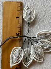 Load image into Gallery viewer, Antique French Beaded Leaves with Center Detail
