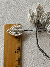 Load image into Gallery viewer, Antique French Beaded Leaves with Center Detail