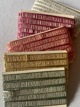 Load image into Gallery viewer, Antique French Plisse Ribbon in Persimmon and Silver Metal