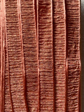 Load image into Gallery viewer, Antique French Plisse Ribbon in Persimmon and Silver Metal