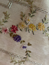 Load image into Gallery viewer, Antique French Silk Ombre Ribbon Embroidered Panel