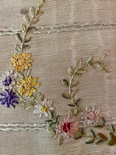 Load image into Gallery viewer, Antique French Silk Ombre Ribbon Embroidered Panel